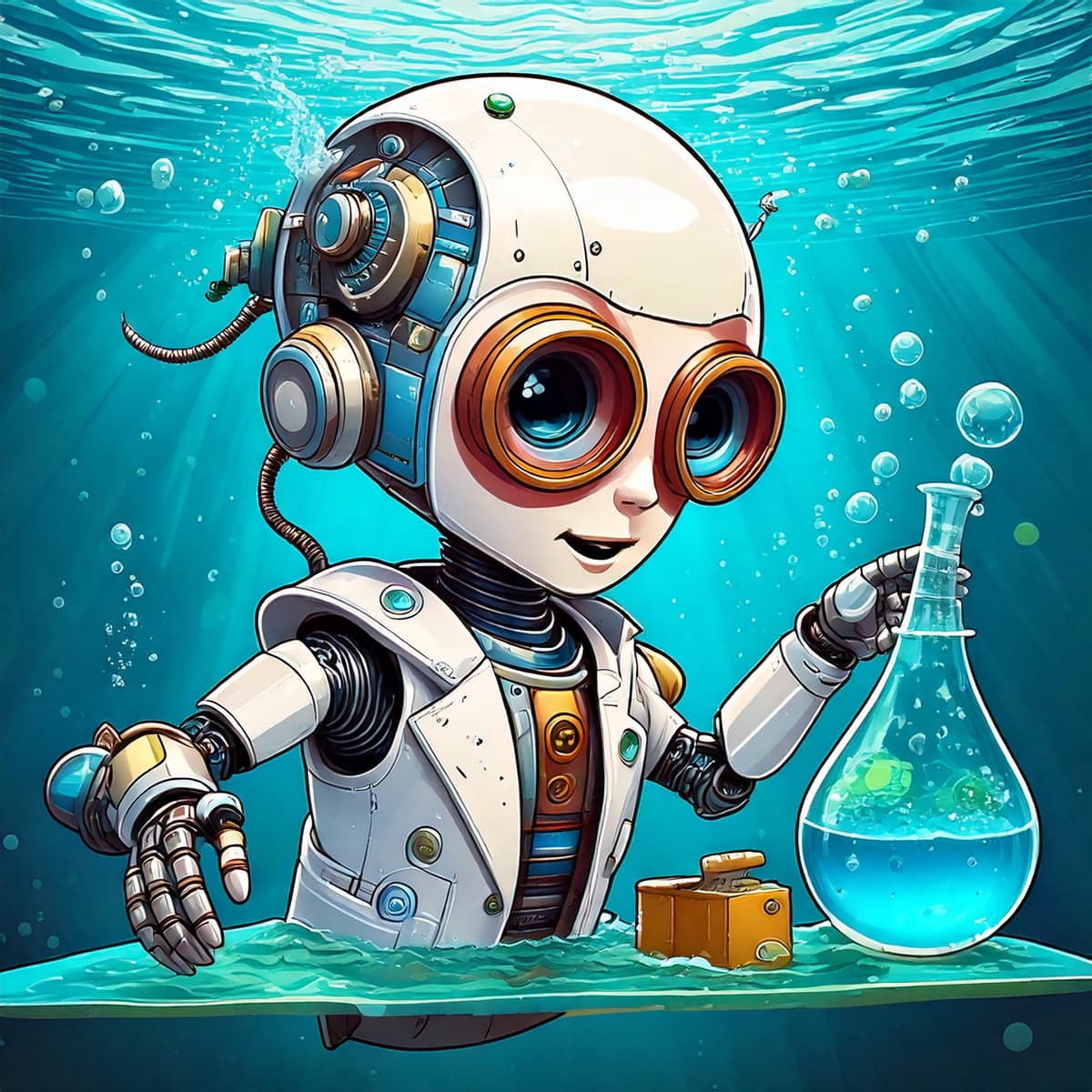 Firefly — a young robot scientist swimming underwater